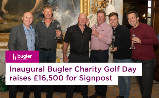 Inaugural Bugler Charity Golf Day raises £16,500 for Signpost Counselling