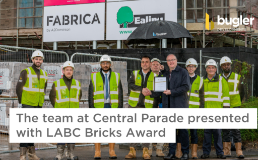 The team at Central Parade presented with LABC Bricks Award