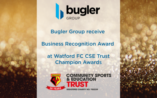 Bugler Group receive “Business Recognition Award” at Watford FC CSE Trust Champion Awards