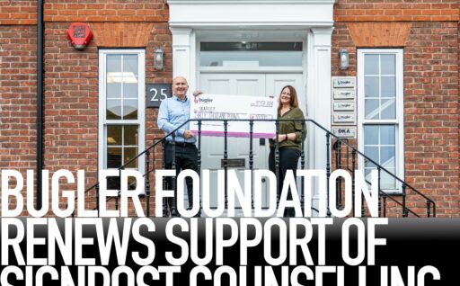 Bugler Foundation renews support of Signpost Counselling