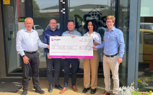 Bugler Team running the 2026 London Marathon for DENS